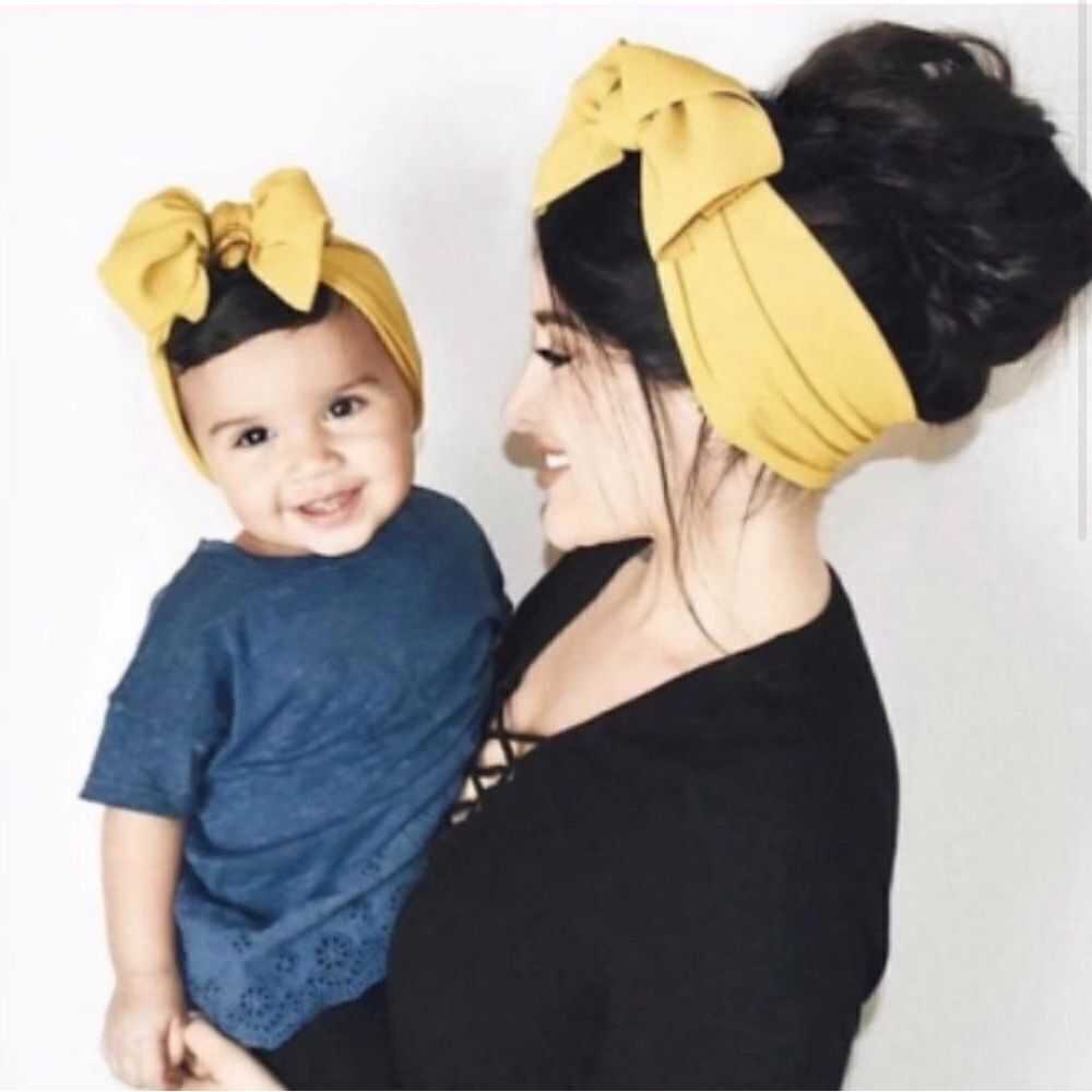 Matching Mommy & Me Headbands with Large Bow